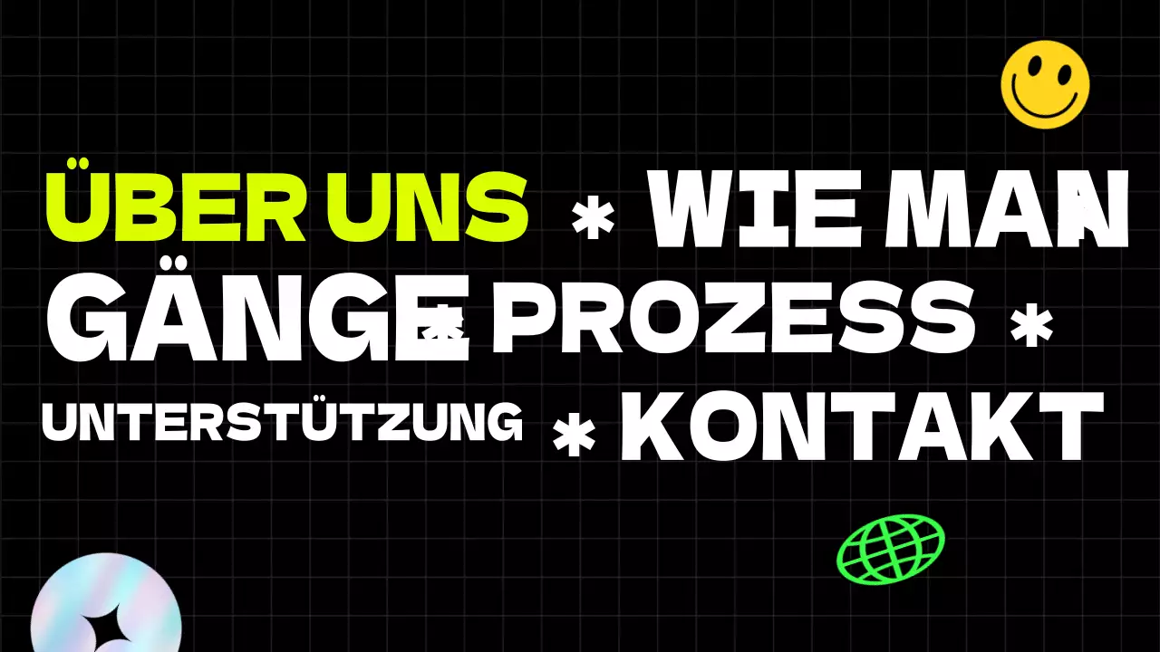 Kitschig illustrierte Aufkleber und fette Schriften in Schwarz und Neonfarben verleihen den Auftritts- und Mietführern einen rhythmischen Charakter.