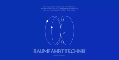 Einfaches, klares technisches Konzept in klarem Marineblau und Weiß