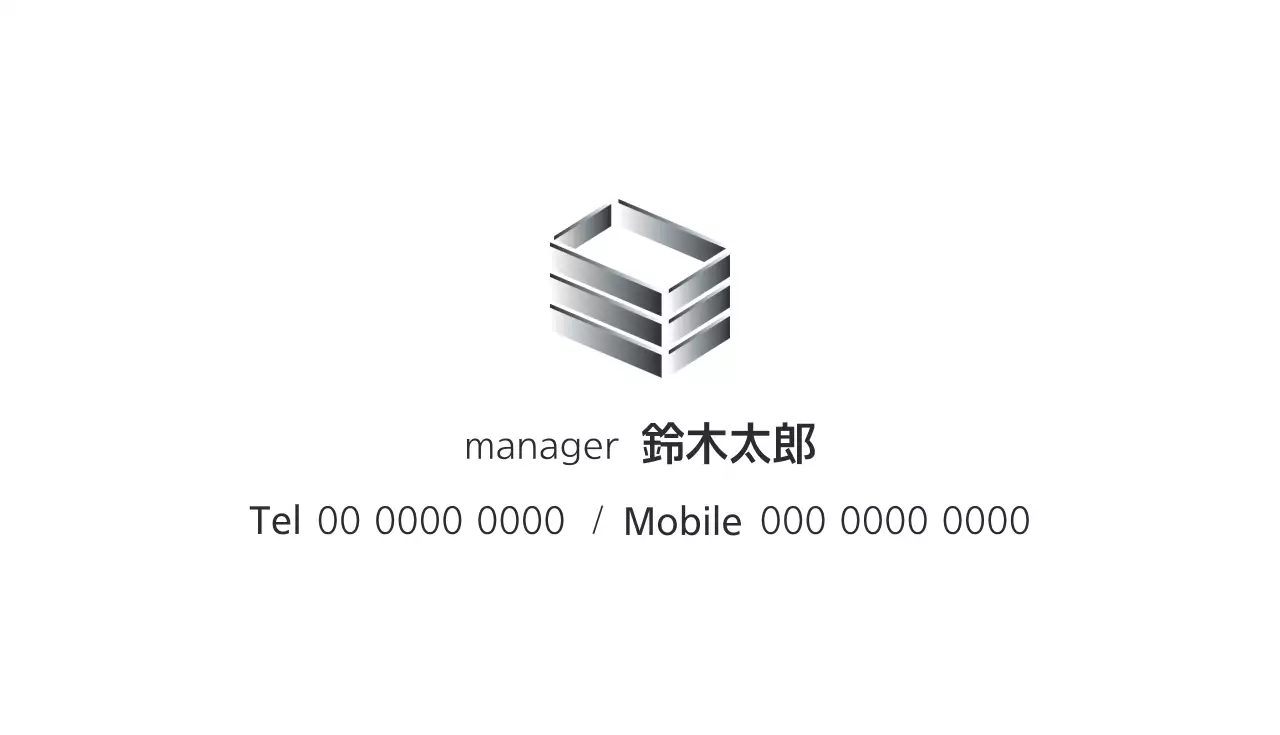 黒 モダン ロゴ 名刺