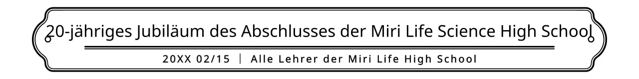 Ein einfacher, sauberer Rahmen und Wortkombination in schwarz und weiß High School Graduation Jahrestag Stil