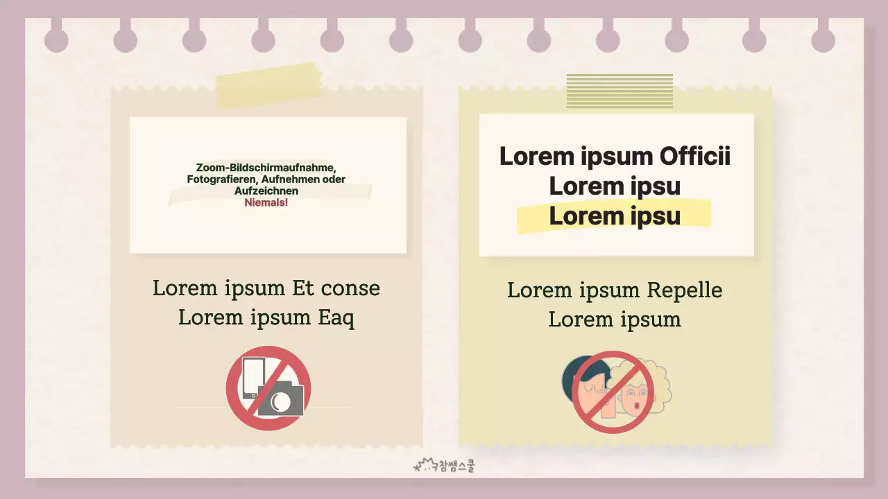 Online-Klassenzimmer-Etikette mit dem Konzept des gelben Zettels