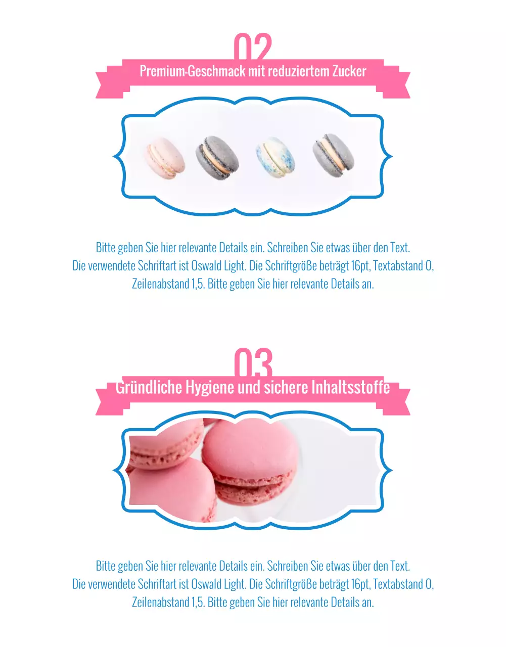 Verkaufen Makronen mit rosa, Vintage-Dekorationen