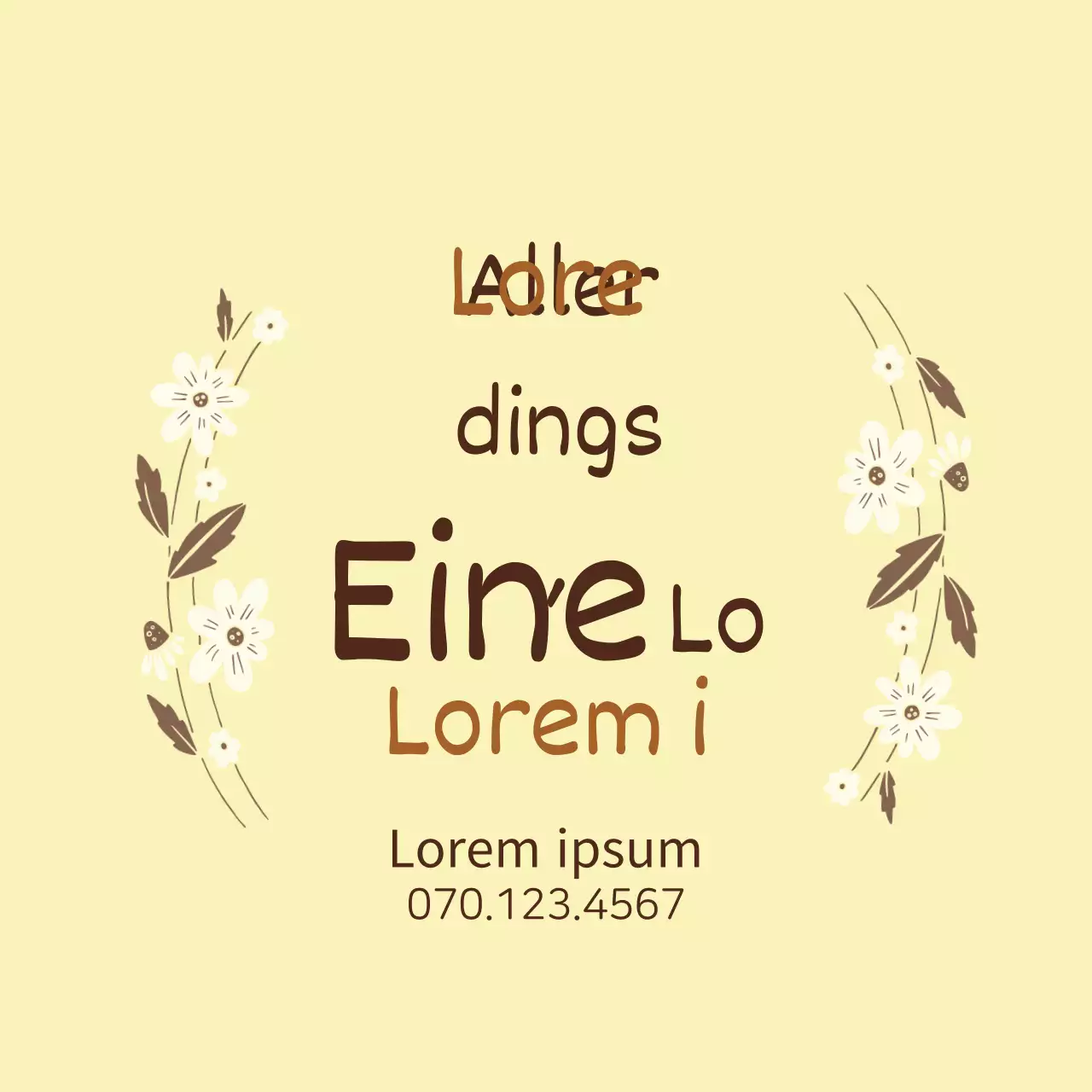 Gelbe Kalligraphie Briefpapier Kirche