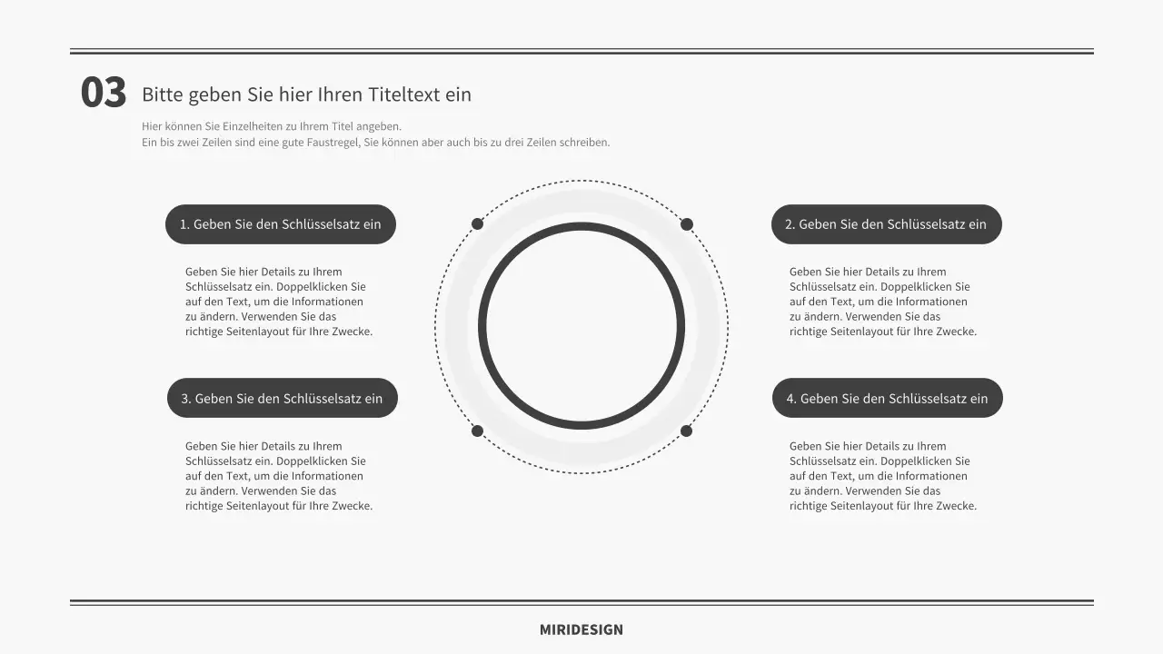 Einfache graue Präsentationsvorlage