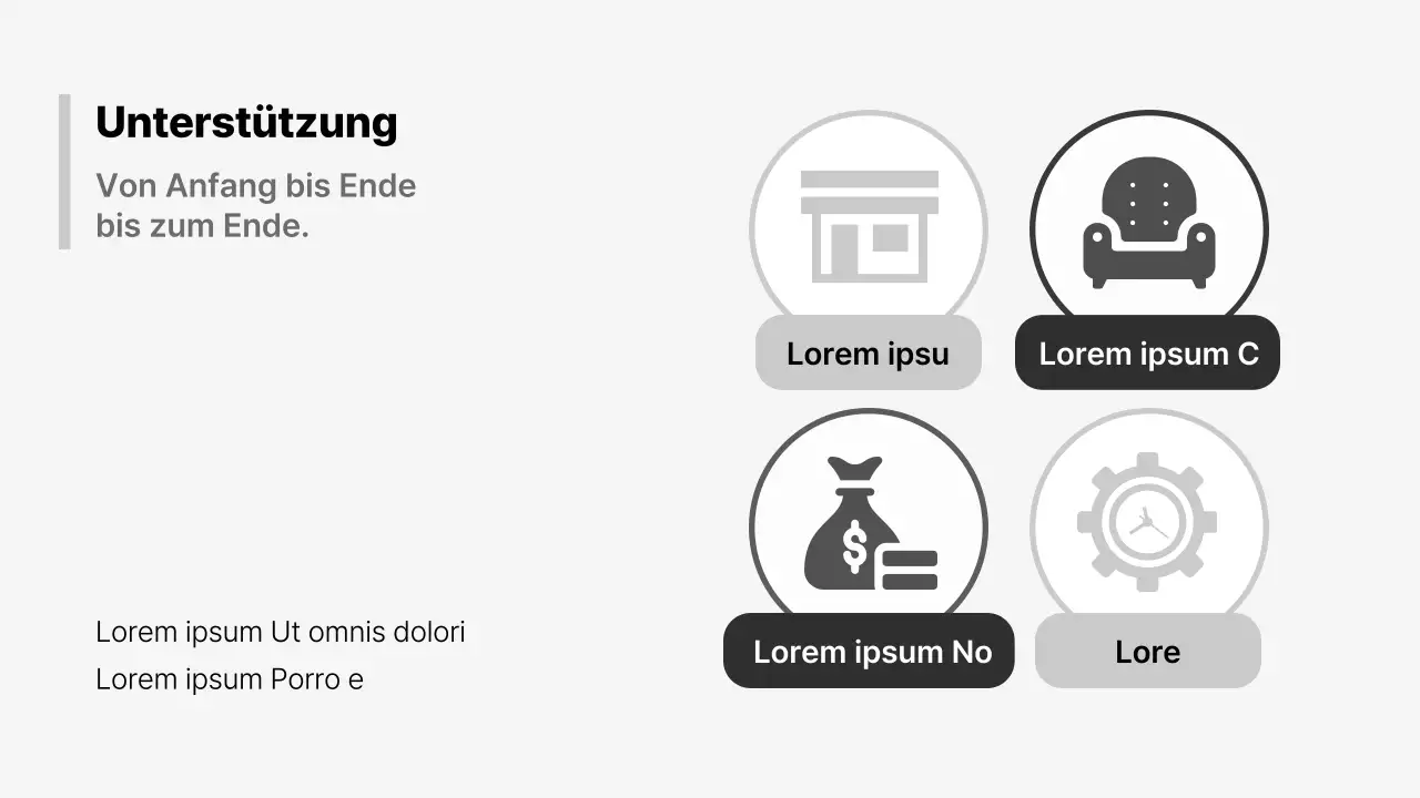 Ein modernes Geschäftsangebot in Schwarz und Weiß