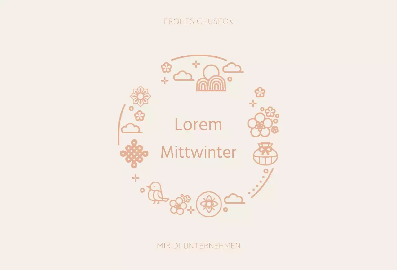 Moderne einfache Chuseok-Postkarte