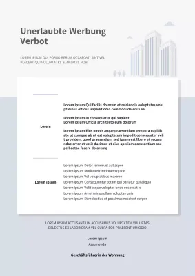 Keine Werbung in hellblauer Wohnung