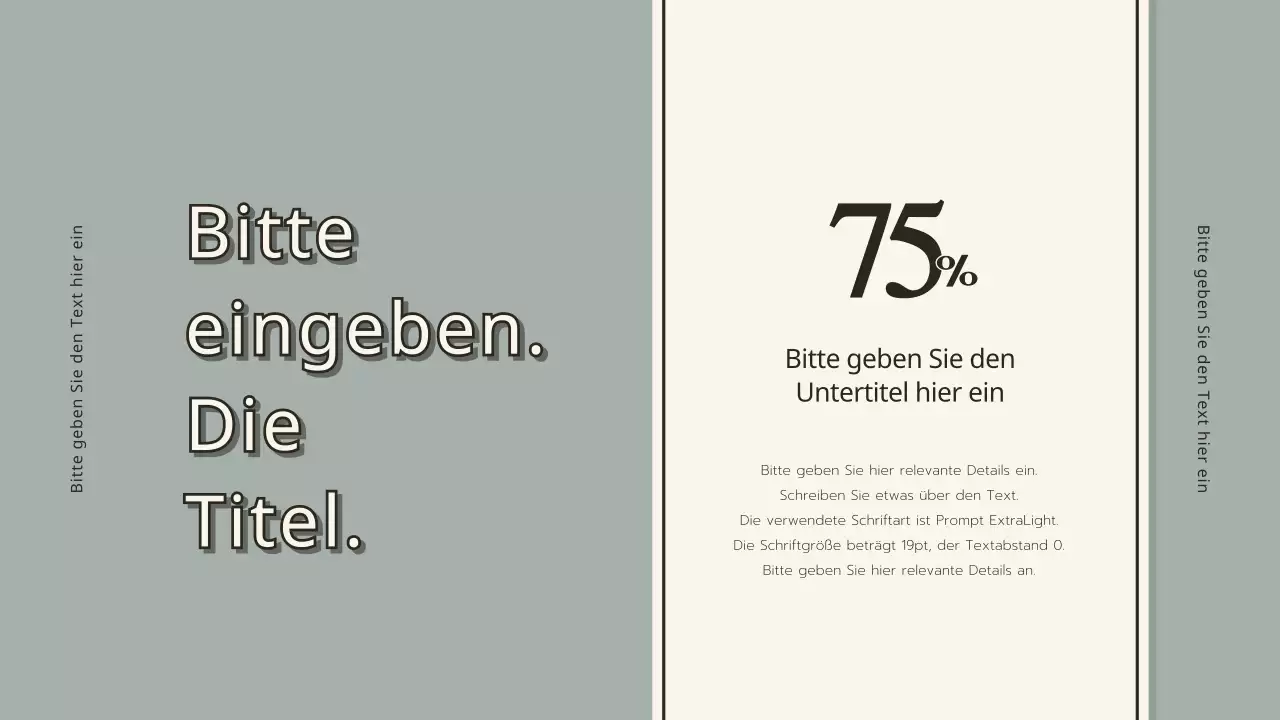 Vintage-Präsentation in Khaki und Creme