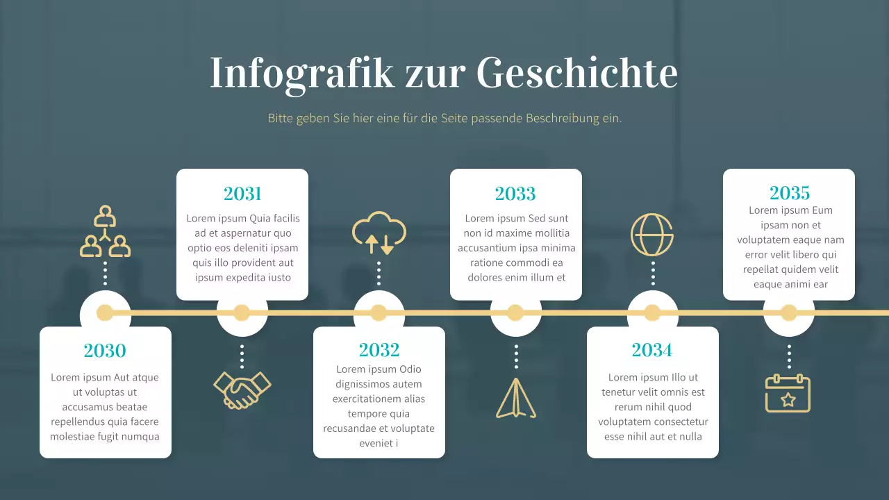 Beruhigende Infografik in Grau- und Grüntönen mit Symbolen
