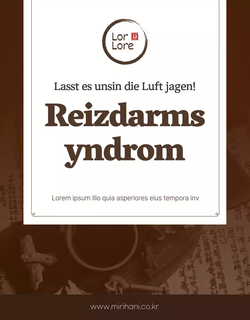 Braun gefärbte orientalische Klinik Behandlung für IBS im Detail