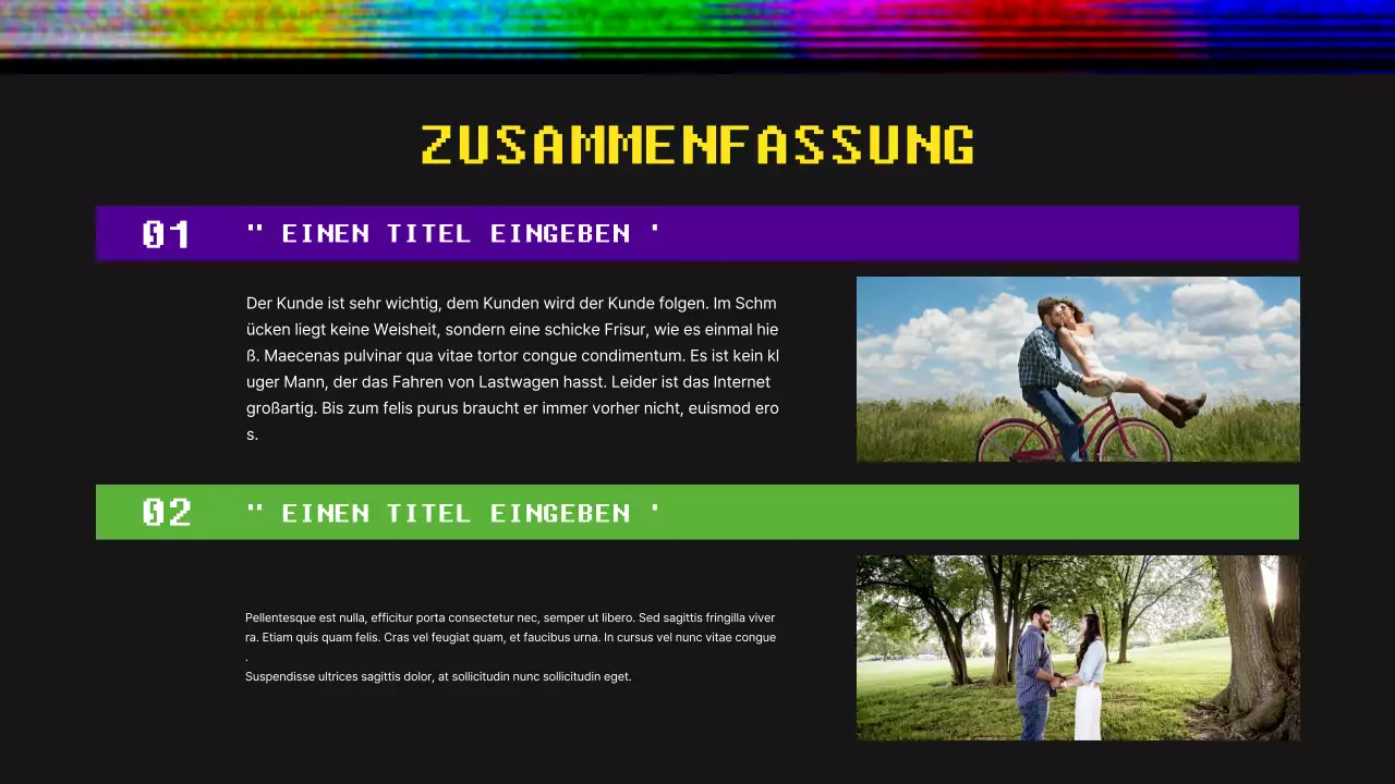 Videovorschlag für ein buntes Retro-Sendekonzept