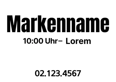 Einfaches schwarzes Papier für den Markennamen