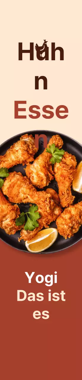 Huhn Promotion Medium auf braun, Elfenbein Hintergrund