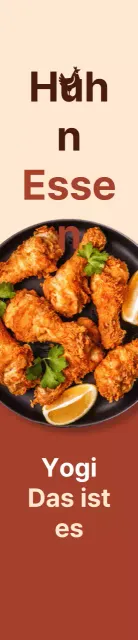 Huhn Promotion Medium auf braun, Elfenbein Hintergrund