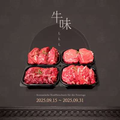 Koreanisches Rindfleisch-Set Sonderausstellung