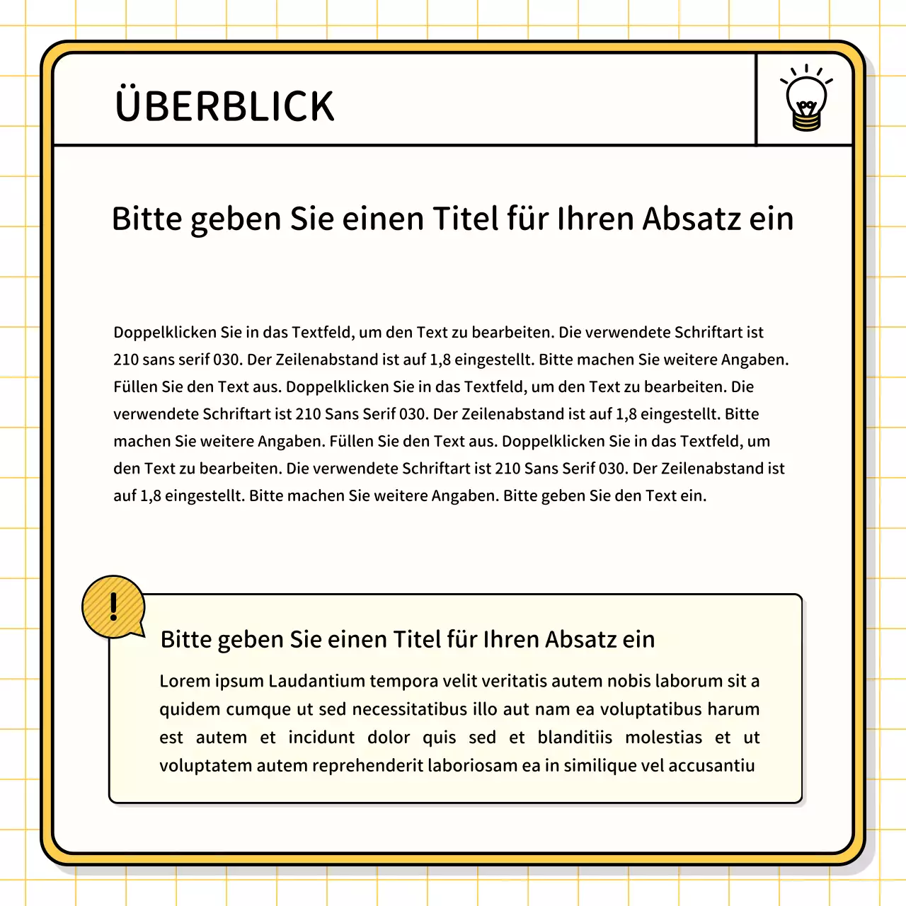 Basis-Präsentationsset in Gelb und Chartreuse