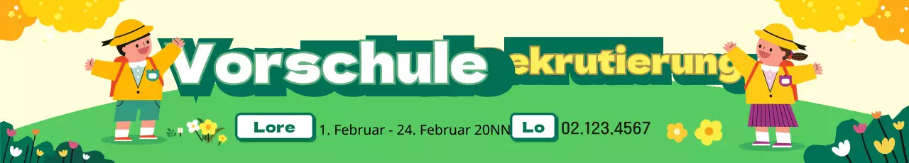 Frühling Illustration Vorschule Rekrutierung Design