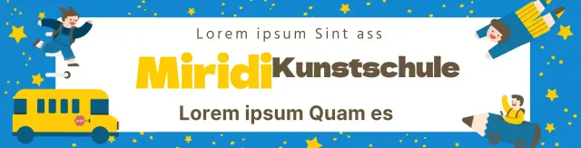 Blau Gelb Charakter Illustration Kunst Schule Förderung