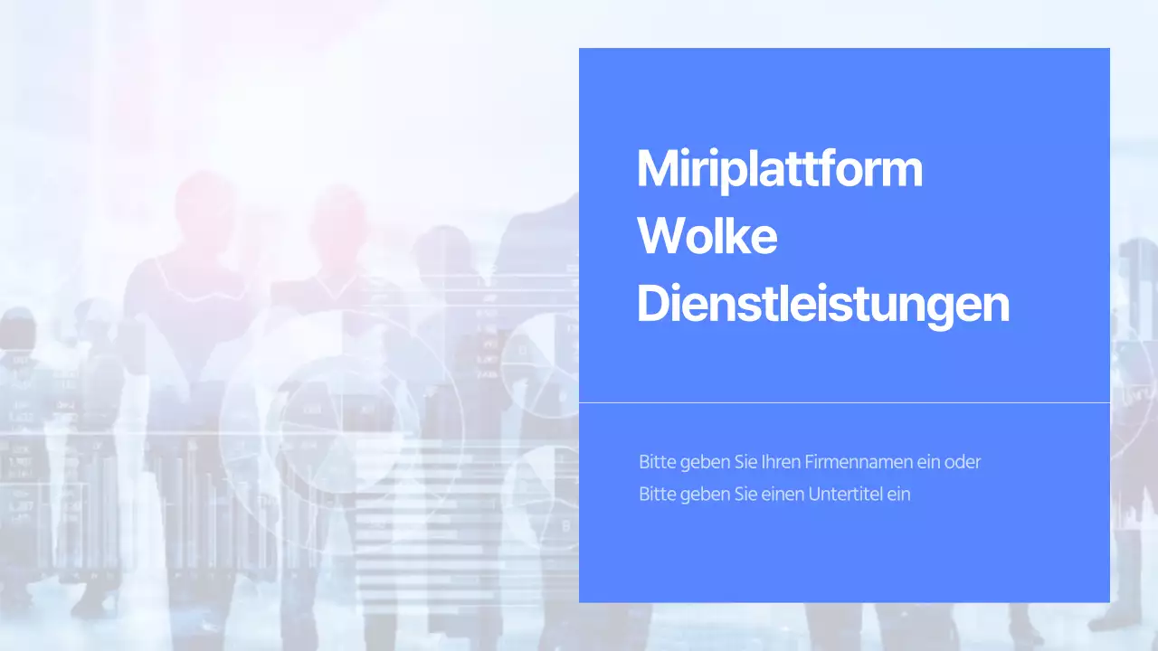 Präsentation der Produkt-/Dienstleistungsdokumentation in Blautönen