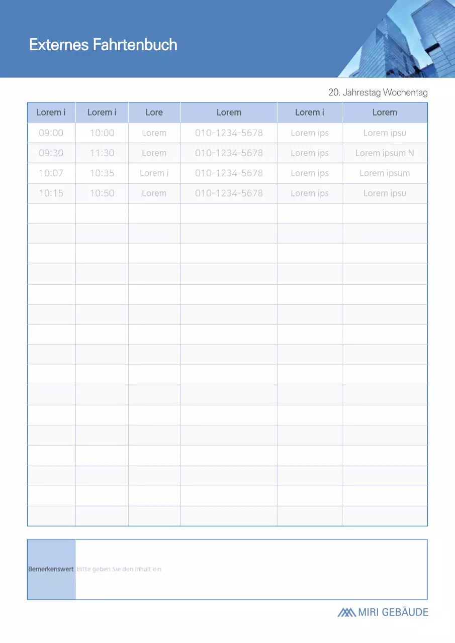 Blue Tone External Vehicle Management Leader Building Commercial Vehicle Management Security Office