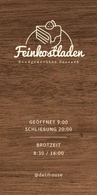 Dessert Cafe Beschilderung mit Elfenbein Text und Kuchen Linie Illustration