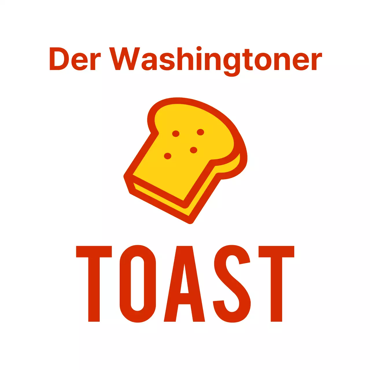 Entwerfen Sie eine Schürze mit dem Logo eines Toastshops, das eine Illustration von gelbem Toast zeigt.