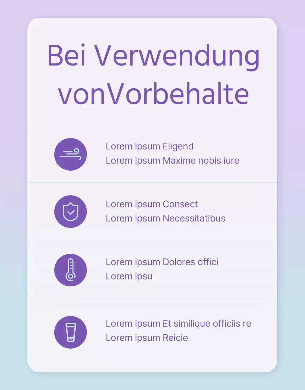 Das künstlerische lila, lindgrüne und blaue Gymnastikballgerät wird vorgestellt