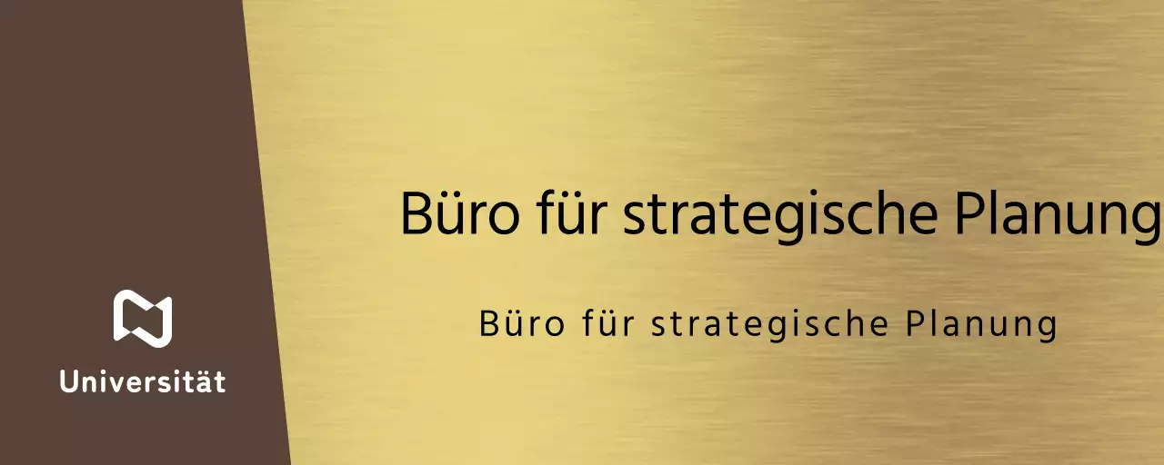 Einfaches Platzhalterzeichen mit braunen und schwarzen Firmenabteilungsnamen und quadratischen Formen