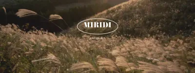 Werbung für ein Café mit einer warmen, herbstlichen Schilflandschaft