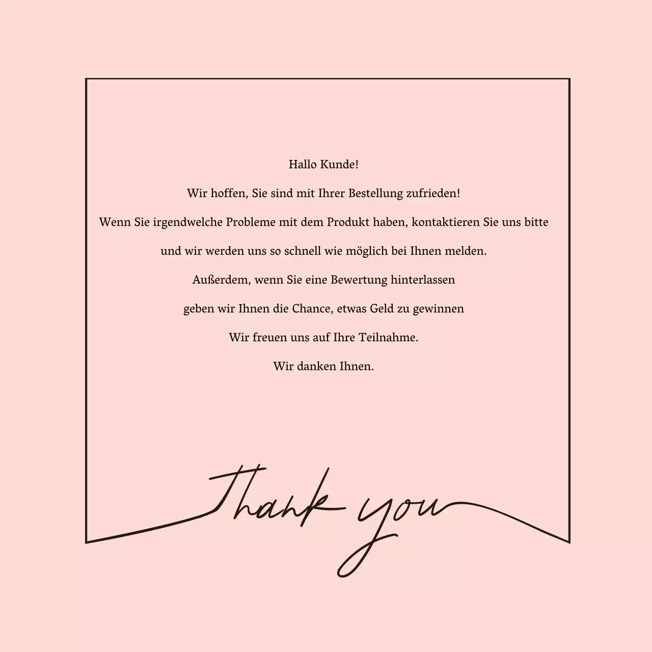 Versand-Dankeschön-Aufkleber