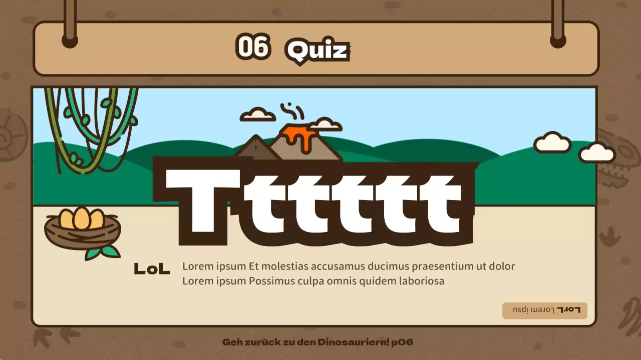 Brown Exploration Team Konzept Cute Dinosaurier Illustration Wissenschaft Zeit