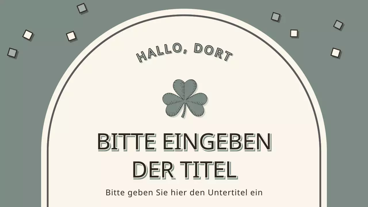 Vintage-Präsentation in Khaki und Creme