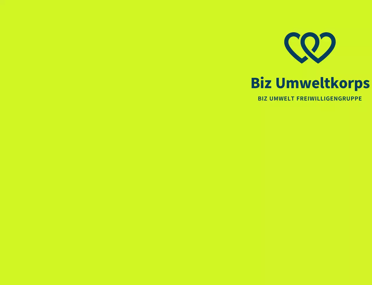 Sauberes Freiwilligen-Symbol im Logo-Stil in Hellgrün und Marineblau für globale Umweltkampagnenorganisationen