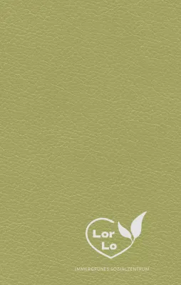 Tagebuchhülle der Sozialstation mit Logo aus Herzen und Blättern