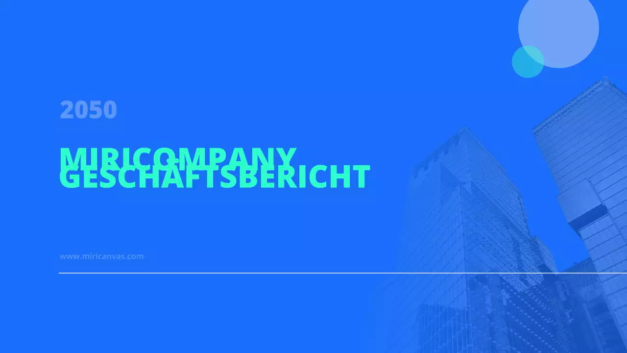 Einfache Geschäftsberichte in Blau