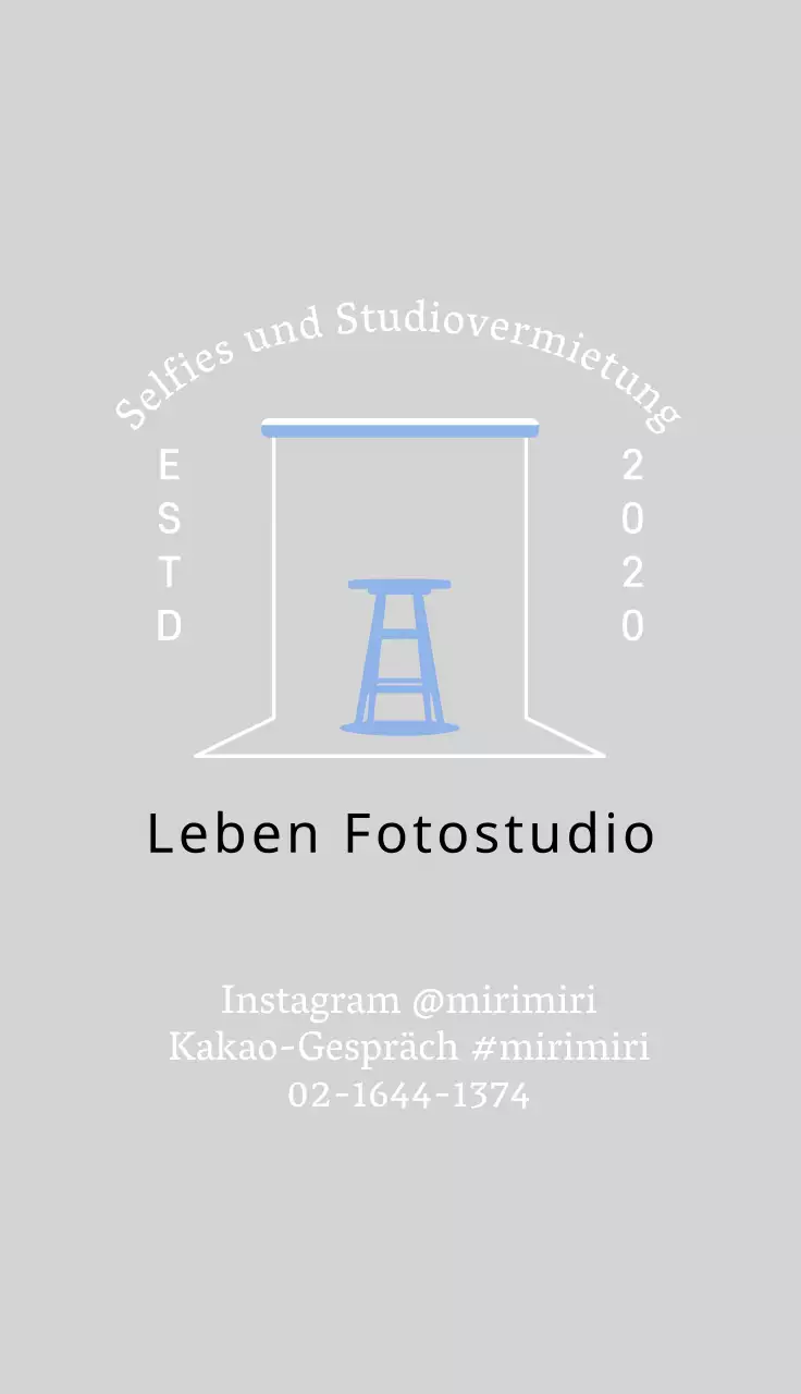 Blaue, klare Linien zur Werbung für ein Studio-Illustrationsshooting