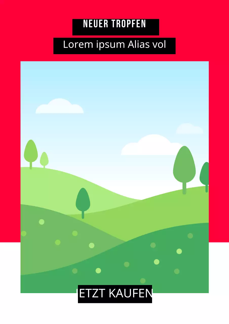 Verschiedene Layouts mit Fotos in Rot