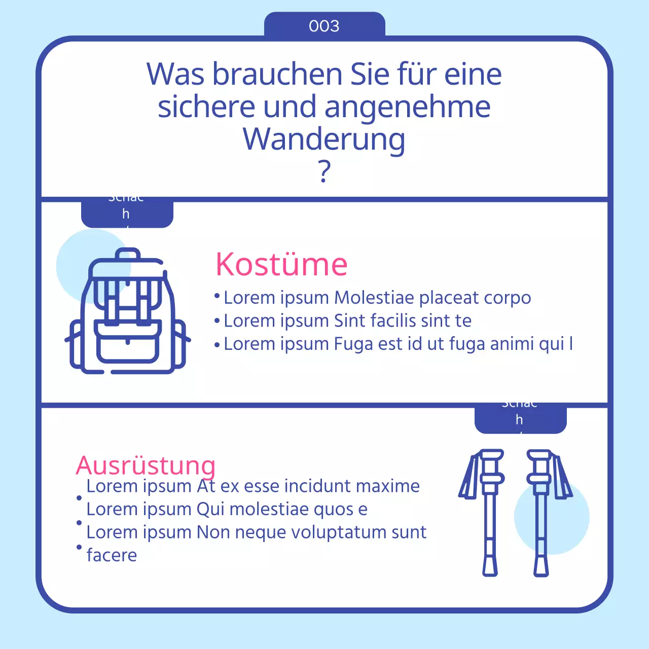 Vorwinterlicher Wanderführer mit blauem Wintersymbol