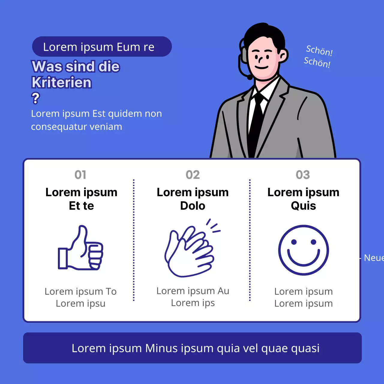 Ankündigung des Slogan-Wettbewerbs zum Thema Blue and White Box