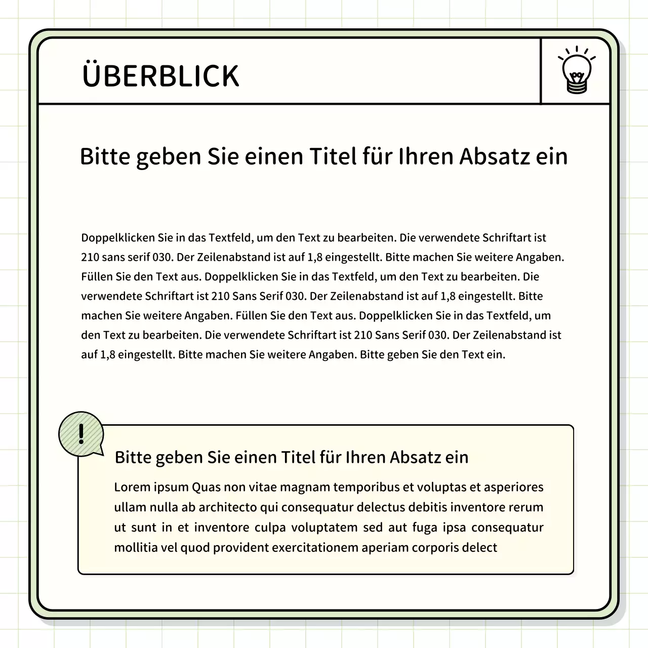 Basis-Präsentationsset in Gelb und Chartreuse