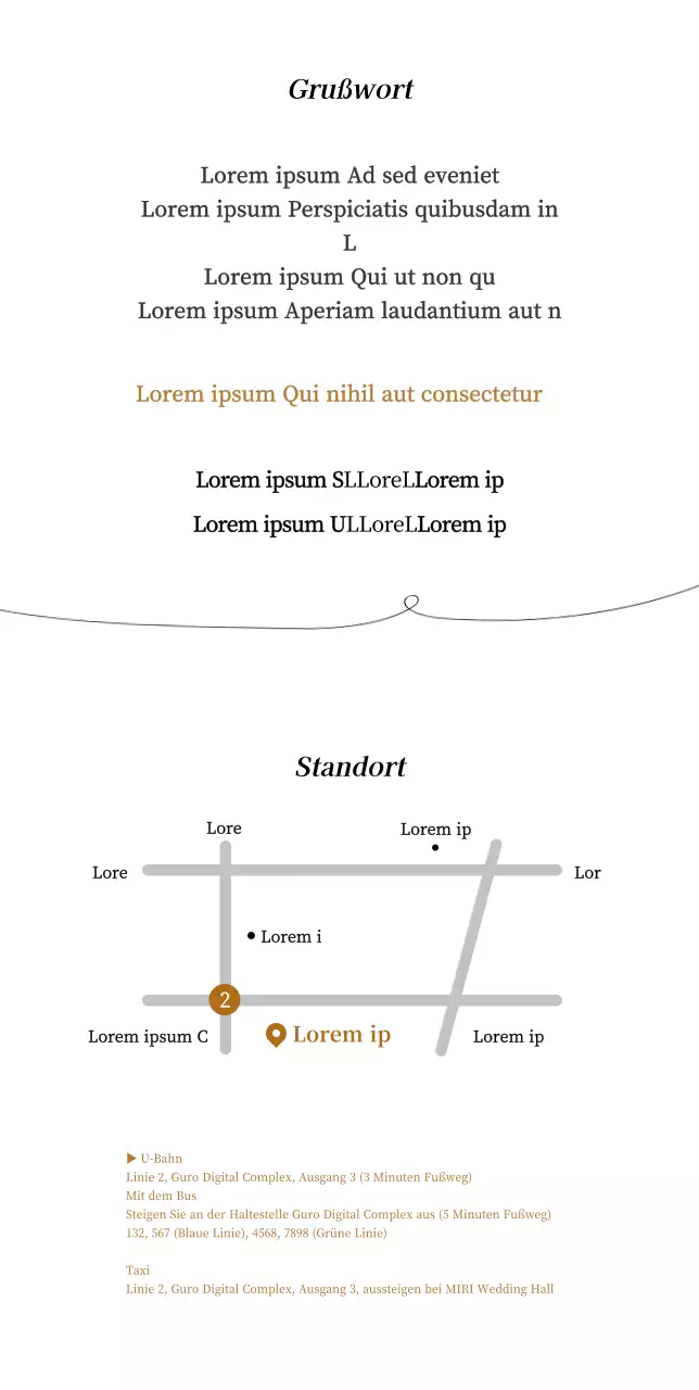 Einfache Hochzeitseinladungen in Weiß und Gold