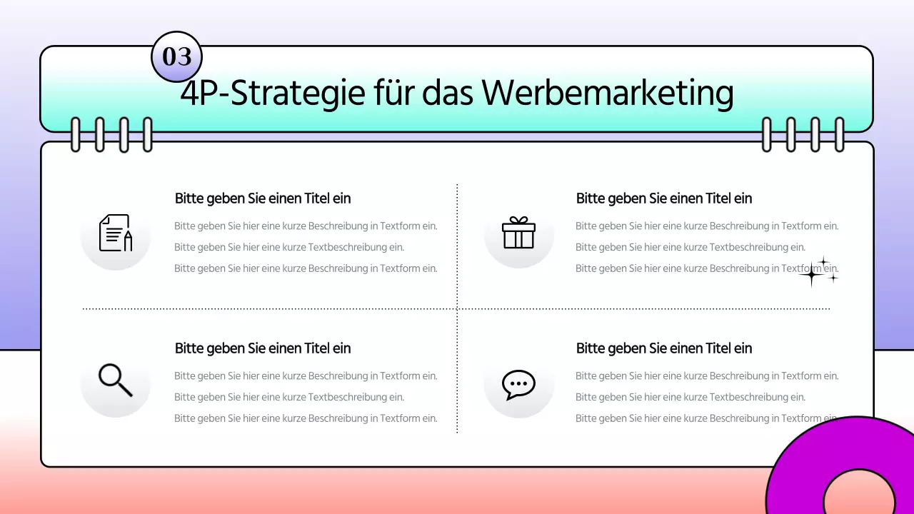Kitschiger Strategiebericht mit Urlaubskalenderkonzept