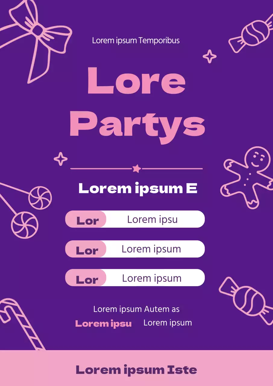 Lila Rosa Illustration Weihnachtsfeier Zimmer Promotion