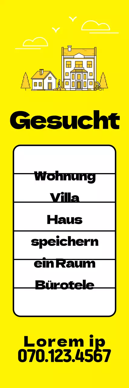 Gelbe Immobilie zu verkaufen