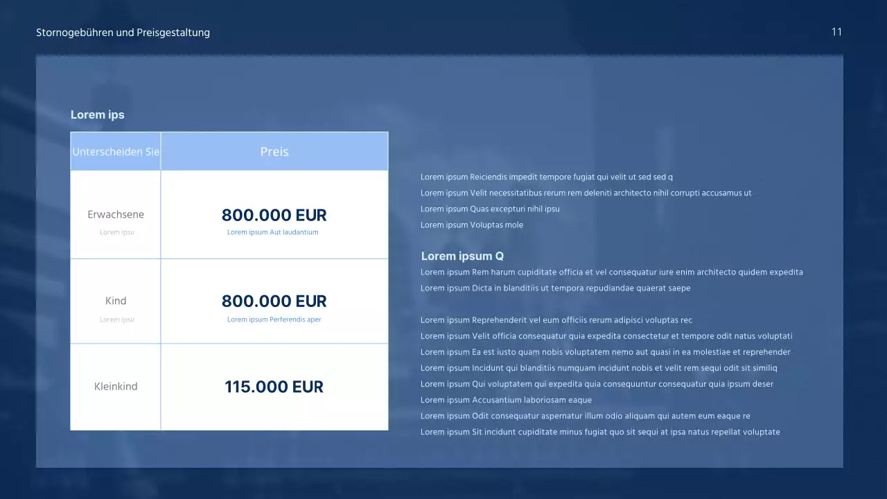 Ein einfaches, sauberes Kreuzfahrtprodukt mit tiefem Marineblau und klarem Weiß für gute Lesbarkeit