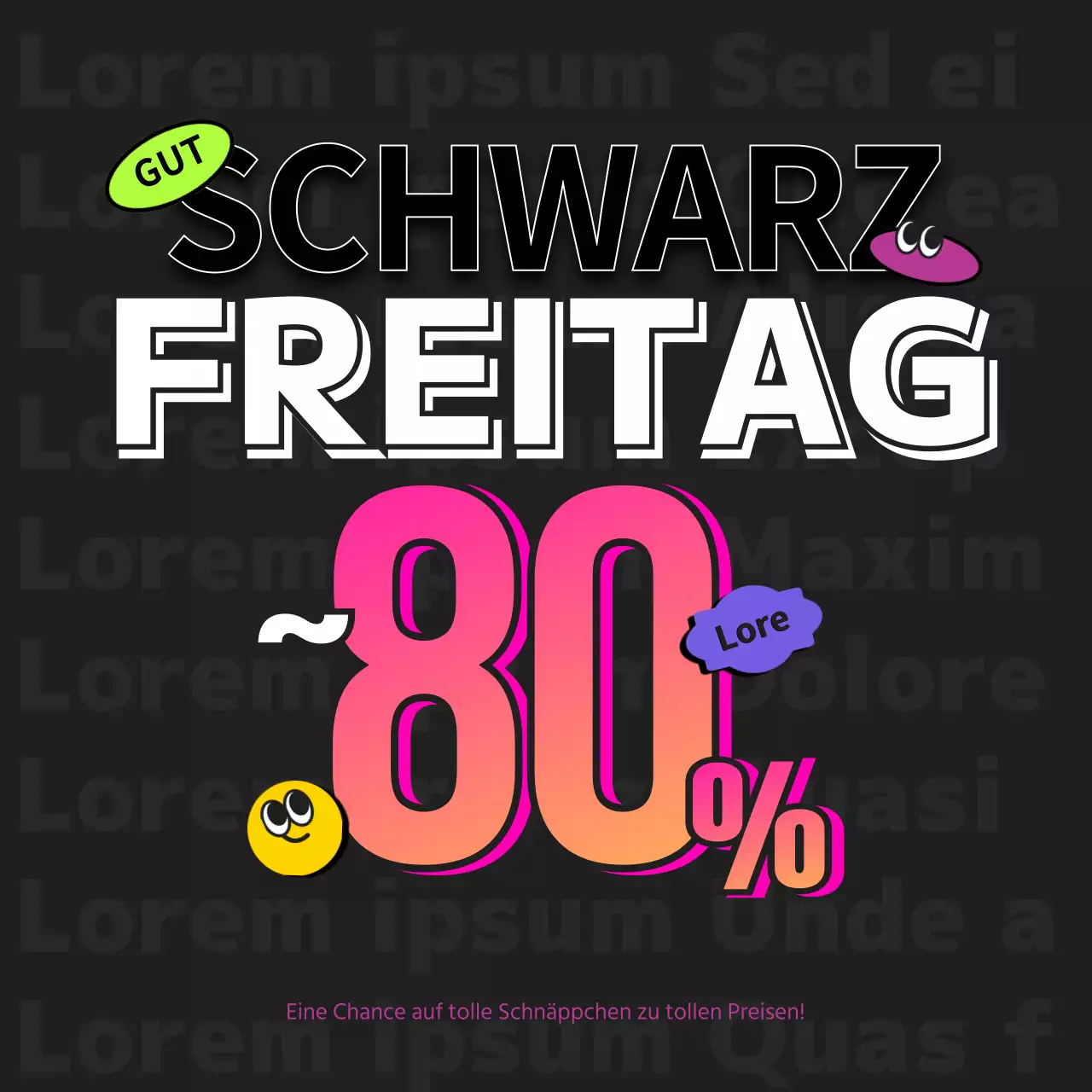 Schwarzer, hipper Verkauf mit Aufklebern