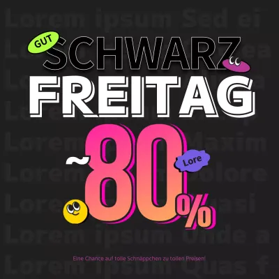 Schwarzer, hipper Verkauf mit Aufklebern