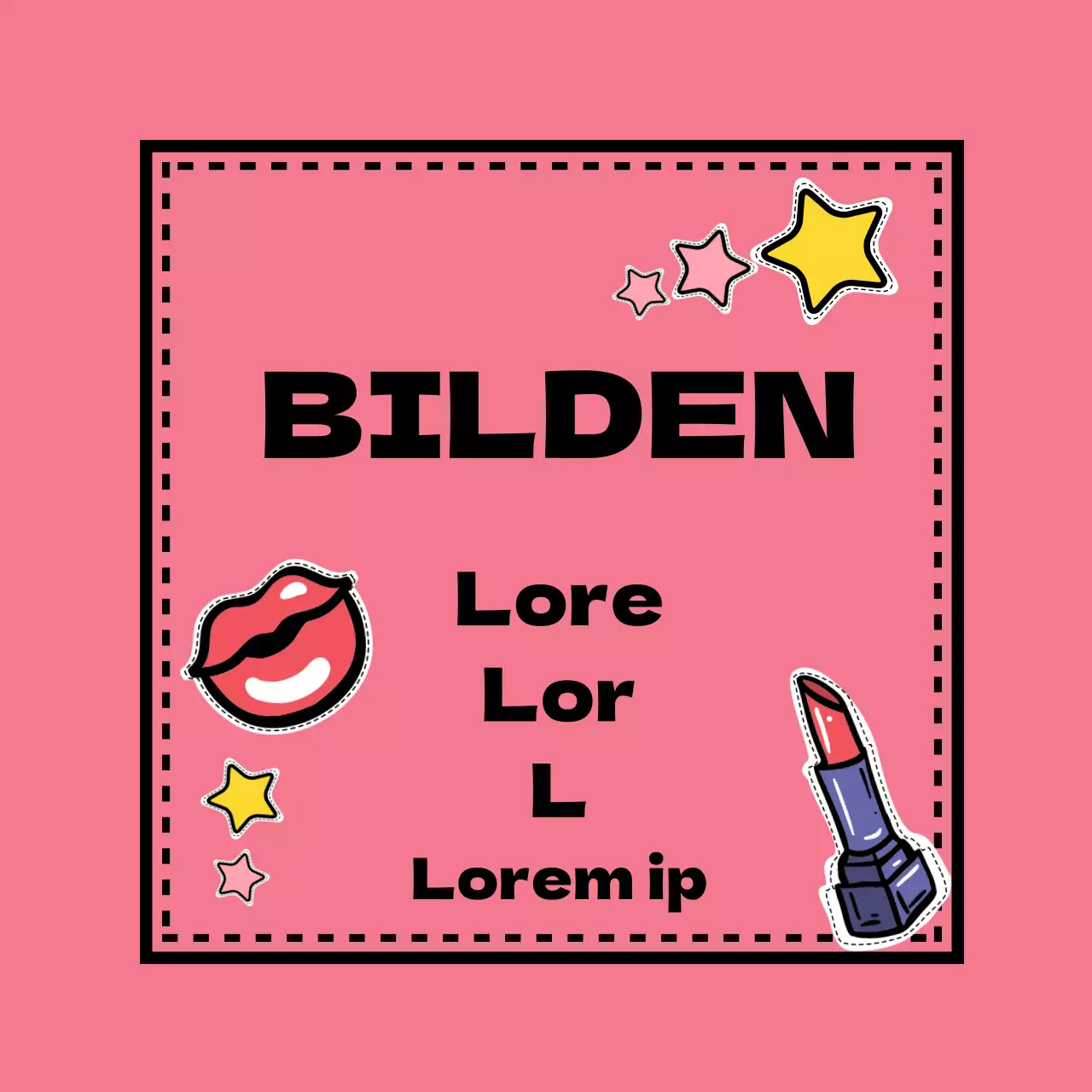 Werben rosa gelb retro Illustration Make-up