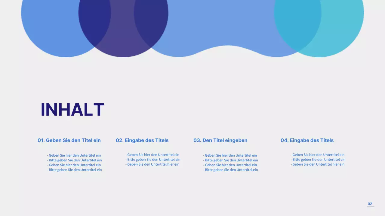 Blau & Grau Präsentationsvorlage