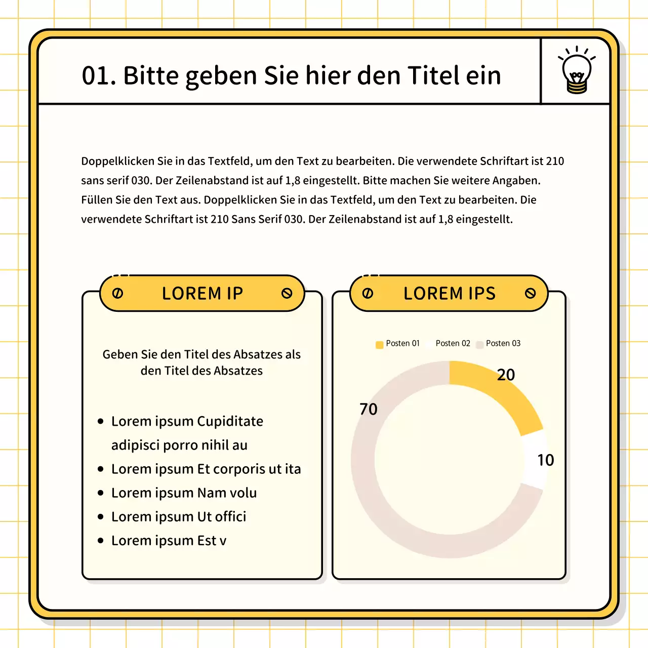 Basis-Präsentationsset in Gelb und Chartreuse